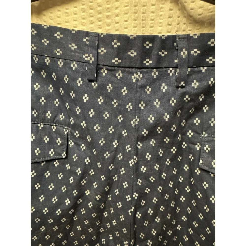 JF‎ J. Ferrar Men's Casual Flatfront shorts SZ 40 Navy White Diamond 100% cotton